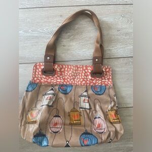 Fossil birdcage themed tote.  Cute colors!!